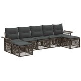vidaXL Vrtna sedežna garnitura 7 pcs Siva poli ratan, (5000271084) | Shoptok.si