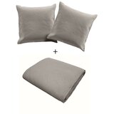 Douceur d intérieur Sivi prošiven set navlake za poplun i jastučnice od mikrovlakana 240x220 cm Romane – | shoptok.hr