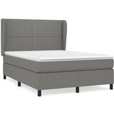 vidaXL Box spring postelja z vzmetnico temno siva 140x200 cm blago, (20723529) Cene