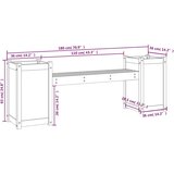  Klupa sa sadilicama 180 x 36 x 63 cm od masivne duglazije | shoptok.hr