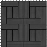 vidaXL Talne plošče 11 kosov WPC 30x30 cm 1 m² črne, (21143907) Cene
