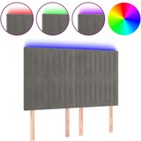  LED posteljno vzglavje svetlo sivo 144x5x118/128 cm žamet, (20951875) | Shoptok.si