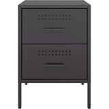 vidaXL Noćni ormarići 2 kom crni 36 x 39 x 50,5 cm čelični | shoptok.hr