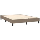  S oprugama i madracem smeđesivi 140 x 190 cm od tkanine | shoptok.hr