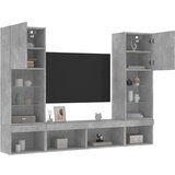 vidaXL Komplet TV omaric LED 5-delni betonsko siv inženirski les | Shoptok.si