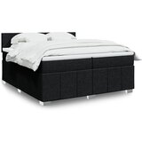  Krevet s oprugama i madracem crni 200x200 cm od tkanine | shoptok.hr