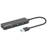Manhattan 164900 3.2 G1/5Gbps/Crni USB HUB 4port | ePonuda.com