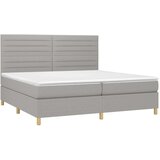  S oprugama i madracem svjetlosivi 200 x 200cm od tkanine | shoptok.hr