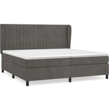  Box spring postelja z vzmetnico temno siva 200x200 cm žamet, (20726953) | Shoptok.si