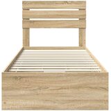  Krevetna konstrukcija s ladicama Sonoma hrast 100 x 200 cm Smeđa 206 x 102 x 100 cm | Shoptok.si