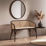 Premier Housewares Črna/v naravni barvi oblazinjena klop Cebu – | Shoptok.si