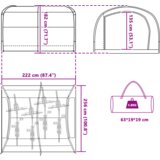 vidaXL Šator za spremanje bicikala s krovom Zelena 256 x 222 x 182 cm | shoptok.hr