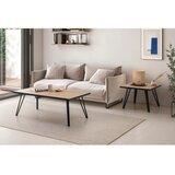 Marckeric Crni/u prirodnoj boji stolić za kavu s pločom stola u dekoru hrasta 60x60 cm Sindi – | shoptok.hr