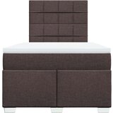  Krevet box spring s madracem tamnosmeđi 120 x 190 cm od tkanine | shoptok.hr