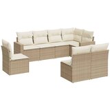 Maison Chic Seti vrtnega pohištva - Vrtna garnitura - Vrtni pohištvo set 8-delna z blazinami bež poli ratan, (21799239) | Shoptok.si