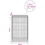  Gabion s žicom debljine 3,5 mm i mrežom 5x10 cm 100x100x150 cm | shoptok.hr