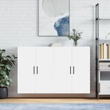 The Living Store Stenska omarica 2 kosa bela 69,5x34x90 cm - Stenska Omara, (21429067) Cene