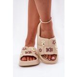 Boto Foam Slippers With Clips Beige Redienna | Shoptok.si