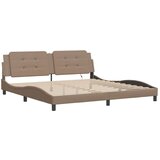  Okvir kreveta LED boja cappuccina 200 x 200 cm umjetna koža | shoptok.hr