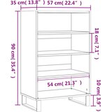  Visoka komoda bijela 57 x 35 x 90 cm od konstruiranog drva | shoptok.hr