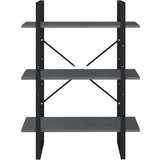 vidaXL ormarić za knjige s 3 razine sivi 80x30x105 cm masivna borovina | shoptok.hr