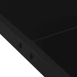 vidaXL 313099 Garden Table 130x130x72 cm Black Steel and Glass | shoptok.hr