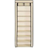 vidaXL ormarić za cipele s pokrovom od tkanine 57 x 29 x 162 cm krem | shoptok.hr