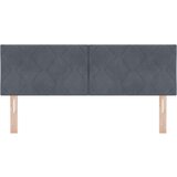 vidaXL Naslon za glavu Dijamantni blok dizajn Tamnosivi 140 cm Baršun | shoptok.hr