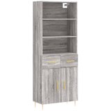 Maison Chic Visoka Komoda - Predalnik siva sonoma 69,5x34x180 cm inženirski les, (21718792) Cene
