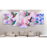  Slika - Colourful Hummingbirds (5 Parts) Wide Violet 100x50 | shoptok.hr