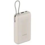 Xiaomi prenosna baterija z vgrajenim kablom, 20000 mAh, bež