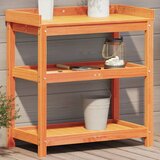 vidaXL Stol za sadnju s policama smeđi 82 5 x 45 x 86 5 cm od borovine | shoptok.hr