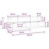 Studio radni stol Staro drvo 130 x 40 x 19,5 cm | shoptok.hr