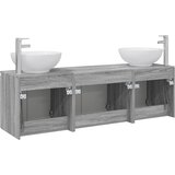 Set ormarića za kupaonicu 3 kom. Siva Sonoma | shoptok.hr