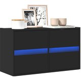  Zidni TV ormarić s LED svjetlima crni 80 x 31 x 45 cm | shoptok.hr