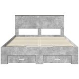  Konstrukcija postelje z vzglavjem Betonsko siva 140 x 200 cm, (5000103897) | Shoptok.si