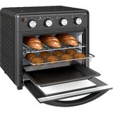 HOMCOM Cvrtnik na vroč zrak, jeklo in kaljeno steklo, 43 D x 39 Š x 39 V cm, črna, (5000242659) | Shoptok.si
