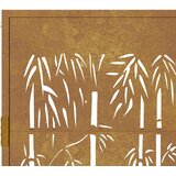  Vrtna vrata 100x200 cm Corten čelik dizajn od bambusa | shoptok.hr