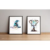 Wallity 2Pysct-014 Multicolor Decorative Framed MDF Painting (2 Pieces) | Eponuda.ba