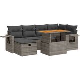 vidaXL 8-dijelni set vrtnih sofa od poliratana s jastucima sivi bagrem | shoptok.hr