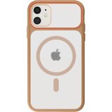 AVIZAR Ovitek MagSafe za iPhone 11, zadnja stran z dimnim efektom z ojačanim silikonskim okvirjem, Rjava, (5000190376) | Shoptok.si