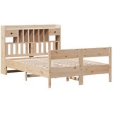 Krevet s regalom za knjige bez madraca 135x190 cm od borovine | Eponuda.ba