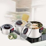  Lonac s Poklopcem Feel Maestro MR-3530-6 Crno crvena Čelik Nehrđajući Čelik Plastika Ø 24 cm Ø 20 cm Ø 16 cm 1 5 L 5 8 L 3 2 L ( | shoptok.hr