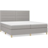  S oprugama i madracem svjetlosivi 200 x 200cm od tkanine | shoptok.hr