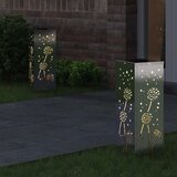  Solarna LED svjetlost za stazu 2 pcs Nehrđajući čelik | shoptok.hr