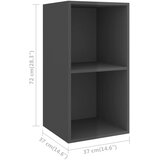  Zidni TV ormarić sjajni sivi 37 x 37 x 72 cm konstruirano drvo | shoptok.hr