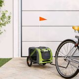  Prikolica za bicikl za pse zeleno-siva od tkanine i željeza | shoptok.hr