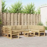  Set vanjskih sofa 10 kom. Bijela i bež Poliester | shoptok.hr