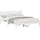  Krevetna konstrukcija Bijelo 140 x 200 cm Čvrsto borovo drvo | shoptok.hr