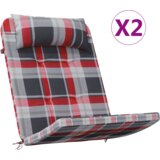  Crveni jastučići za stolice Crveni karirani uzorak Pamuk Standard | shoptok.hr